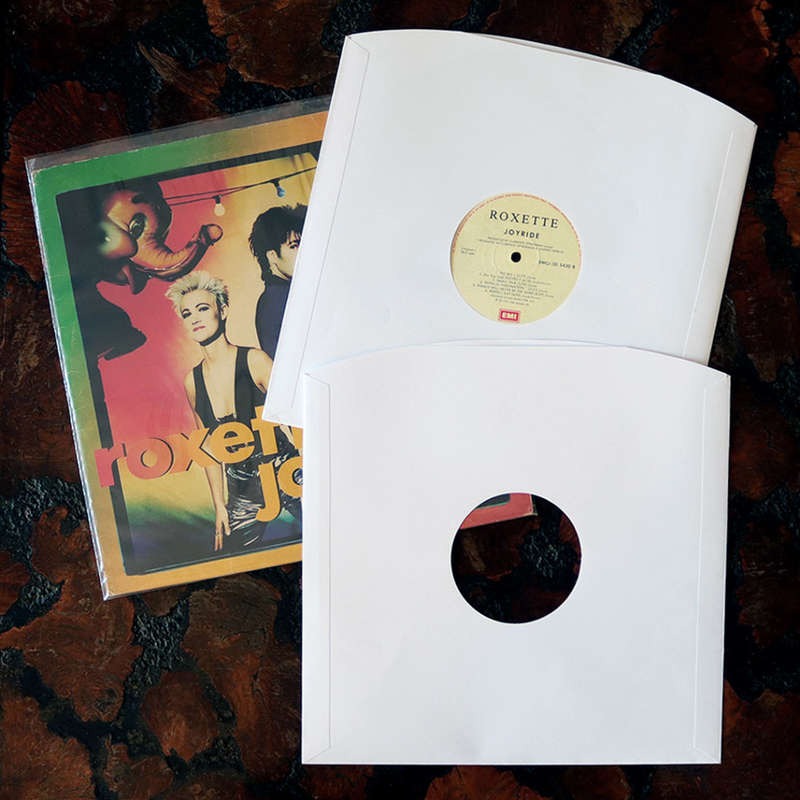 12` PAPER INNER SLEEVES FOR VINYL RECORDS [120gsm white - packs of 25]